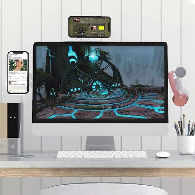 SUPPORT TELEPHONE - SnapSide™ - Argent - Confortmedia