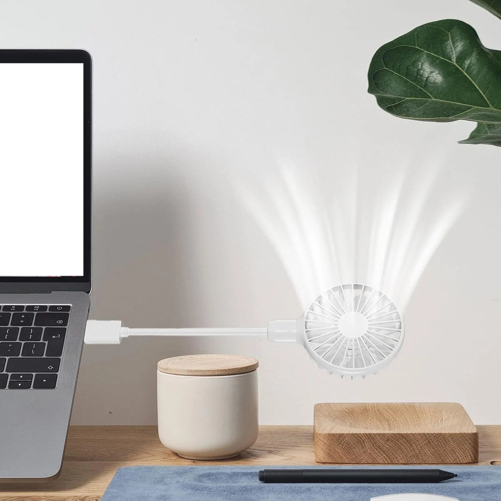 Mini Ventilateur Portable - BreezeMate™ - Blanc - Confortmedia